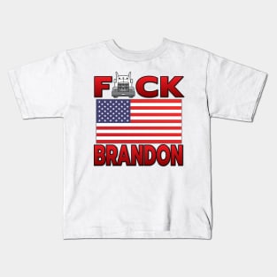 F-CK BRANDON FREEDOM CONVOY - TRUCKERS FOR FREEDOM - USA FREEDOM CONVOY 2022 TRUCKERS RED LETTERS Kids T-Shirt